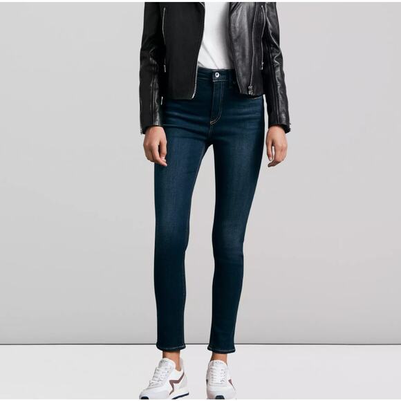 rag & bone Denim - rag & bone Nina Ankle Skinny Jeans Size 26 Dark Wash Blue Mid Rise Stretch Denim